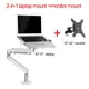 OZ-1S en aluminium 10 "0-8kg presse à air 2 en 1 32" support de moniteur bras foudre ts double bras