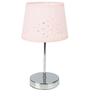 Lampe métal abat-jour ajouré cœur rose