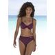 Bügel-Bikini-Top LASCANA "Italy" Gr. 42, Cup D, rot (bordeau) Damen Bikini-Oberteile Ocean Blue seitlich zu raffen