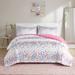 Intelligent Design Cora Rainbow Iridescent Metallic Dot Comforter Set