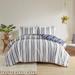 Intelligent Design Miles Navy Striped Reversible Comforter Set