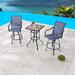 Patio Festival 2-Person Outdoor Bar Height Swivel Bistro Dining Set