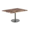 Holland Bar Stool 30 in. Tall OD214 Indoor & Outdoor All-Season Rectangle Table with 30 x 48 in. Rustic & Stainless Steel Top