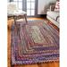 Ripaz Vogue Rug Cotton Chindi Hand Braided Rectangle Runners Area Rug(2X4 Ft)