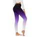 Leggings Pants Sports Tights Printed Running Gradient Yoga Workout Lift Women High Waist Yoga Pants Compression Yoga Pants Women Straight Leg Yoga Dress Pants for Women with Pockets