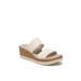 Women's Resort Sandals by BZees in White Fabric (Size 6 1/2 M)