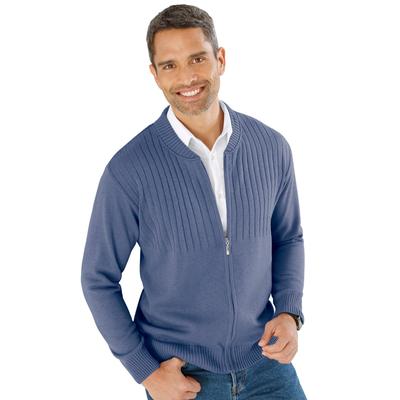 Strickjacke CLASSIC, Herren, Gr. 54, blau (mittelblau), 100% Polyacryl, unifarben, Langarm, Strickjacken Image