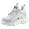 Plateausneaker BUFFALO "CHAI", Damen, Gr. 40, weiß (weiß, natur), Lederimitat, Textil, unifarben, kontrastfarbene Details, sportlich, Schuhe, Ugly-Sneaker, Halbschuh, Schnürschuh in veganer Verarbeitung