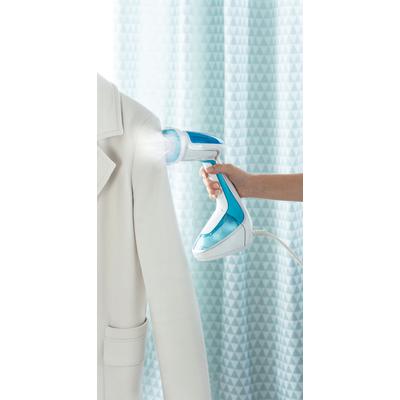 TEFAL Dampfbürste "DT9530 Pure Tex", blau (blau, weiß), B:12cm H:28,2cm T:18cm, Bügeleisen, 4 in 1 Multi-Pad-System: Entkeimen, Glätten, Säubern und Beduften Image