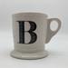 Anthropologie Dining | Anthropologie ‘B’ Initial Coffee Mug | Color: Black/White | Size: Os