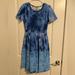 Lularoe Dresses | Lularoe Blue Tie Dye Multi Pattern Dress | Color: Blue | Size: S