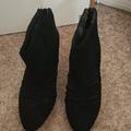 Nine West Shoes | Black Suede Dress Boots Size 8.5 Nine West | Color: Black | Size: 8.5