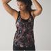 Lululemon Athletica Tops | Lululemon Breezy Singlet Floral Sport Black Multi / Black Tank Top Shirt | Color: Black/Pink | Size: 6