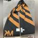 Michael Kors Accessories | Michael Kors Logo Jacquard Muffler Wide Diagonal Strip. | Color: Black/Brown | Size: Large