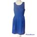 J. Crew Dresses | J.Crew Dress Size 4 Blue Wool Blend Pleated Shift Sleeveless Cocktail Party | Color: Blue | Size: 4