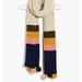 Madewell Accessories | Madewell Nwt Chunky Striped Pom Pom Scarf | Color: Blue/Gray | Size: Os