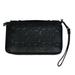 Coach Bags | Coach Black Signature Embossed Double Zip Travel Organizer Wallet | Color: Black | Size: Os