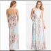Jessica Simpson Dresses | Jessica Simpson Chiffon Cherry Blossom Print Maxi Dress | Color: Blue | Size: S
