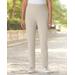 Appleseeds Women's Everyday Knit Zip-Pocket Slim Pants - Tan - PXL - Petite