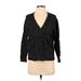 Old Navy Cardigan Sweater: Black Color Block Sweaters & Sweatshirts - Women's Size Small