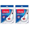 Vileda Tête de Balai à serpillère, en Microfibre, Microfibre, Blanc, Twin Pack