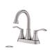 4 Inch Centerset Bathroom Sink Faucet Double Handle Bathroom Faucet with 360° Swivel Spout Vanity Tap with Pop Up Drain