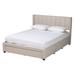 Coronado Mid-Century Modern & Transitional Fabric Storage Platform Bed with 3 Drawers
