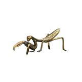 Copper Mantis Miniature Tea Pet Antique Insect Figurine Desk Decor