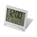 New Arrival Digital LCD Date Time Calendar Desk Alarm Clock Alarm Clock Digital LCD Thermometer Flexible SILVER