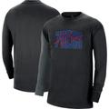 Men's Nike Black Philadelphia 76ers Courtside Versus Flight MAX90 Long Sleeve T-Shirt