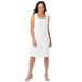 Plus Size Women's Bi-Stretch Sheath Dress by Jessica London in White (Size 12 W)