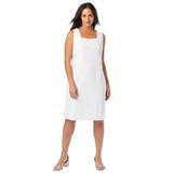 Plus Size Women's Bi-Stretch Sheath Dress by Jessica London in White (Size 24 W)