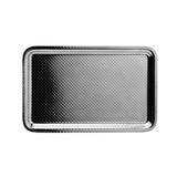 DEGRENNE Paris Newport Cubique Rectangular Tray 32,5X26,5 Cm Without Handles Stainless Steel in Gray | 0.5 H x 5.51 W x 8.66 D in | Wayfair 211889