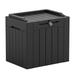 Devoko 32 Gallon Water Resistant Lockable Deck Box w/ Seat Resin in Brown | 20.87 H x 22.04 W x 16.34 D in | Wayfair Fair00630