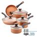 Farberware Glide Copper Ceramic Nonstick Cookware/Pots & Pans Set w/ Tools, 12 Piece, Black Non Stick/Ceramic | 6 W in | Wayfair 10658