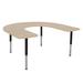 Factory Direct Partners La Madera Pro Horseshoe Activity Table w/ Adjustable Super Legs Laminate/Metal | 31.5 H x 66 W x 60 D in | Wayfair