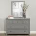 Lark Manor™ Analeesa 5 Drawer 48" W Manufactured Wood + Solid Wood Dresser w/ Mirror Wood in Gray | 68.75 H x 48 W x 16 D in | Wayfair