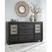 Signature Design by Ashley Foyland 11 Drawer 70.67" W Combo Dresser Wood in Black/Brown/Gray | 41 H x 70.67 W x 19.67 D in | Wayfair B989-31