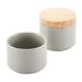 Rachael Ray Ceramic Stacking Spice Jar Set w/ Lid Ceramic in Gray | 5.75 H x 3.25 W x 3.25 D in | Wayfair 48427