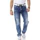 Regular-fit-Jeans CIPO & BAXX Gr. 38, Länge 32, blau (mid blue used) Herren Jeans Regular Fit