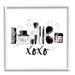 Stupell Industries Xoxo Various Glam Makeup Giclee Art By Alison Petrie Wood in Black/Brown/Pink | 17 H x 17 W x 1.5 D in | Wayfair
