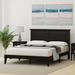 Three Posts™ Markovich Solid Wood Platform Bed In Twin - Gloss White Wood in Black | 43.7 H x 64.9 W x 84.4 D in | Wayfair
