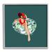 Stupell Industries Stylish Woman Pool Float Giclee Art By Amelia Noyes Canvas in Green/Red | 12 H x 12 W x 1.5 D in | Wayfair ar-406_gff_12x12