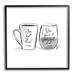 Stupell Industries Funny Coffee & Wine Phrase Giclee Art By Alison Petrie Wood in Black/Brown/Gray | 24 H x 24 W x 1.5 D in | Wayfair