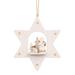 The Holiday Aisle® Holiday Aisle® Hanging Figurine Ornament Wood in Brown/White | 3.75 H x 3.25 W x 1 D in | Wayfair