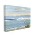 Stupell Industries Heron Splashing Beach Waves Canvas Wall Art By Sally Swatland Metal in Blue/Brown/Gray | 30 H x 40 W x 1.5 D in | Wayfair