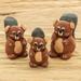 Bungalow Rose Handmade Beaver Family Ceramic Figurines Wood in Brown/Gray | 1.1 H x 0.6 W x 0.7 D in | Wayfair 1806B1F166EE49BCA1332C4A1201F78F
