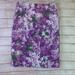 J. Crew Skirts | J. Crew Purple Floral Pencil Skirt Size 6 | Color: Purple | Size: 6