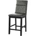 Red Barrel Studio® Parsons Chair in Gray Faux Leather/Wood/Upholstered in Black/Brown | 41 H in | Wayfair 389BAC27DB1B4CE59F42119E817631AA