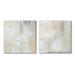 Stupell Industries Beige Abstract Collage Composition 2 Pc Canvas Wall Art Set By Annie Warren Plastic | 17 H x 34 W x 1.5 D in | Wayfair